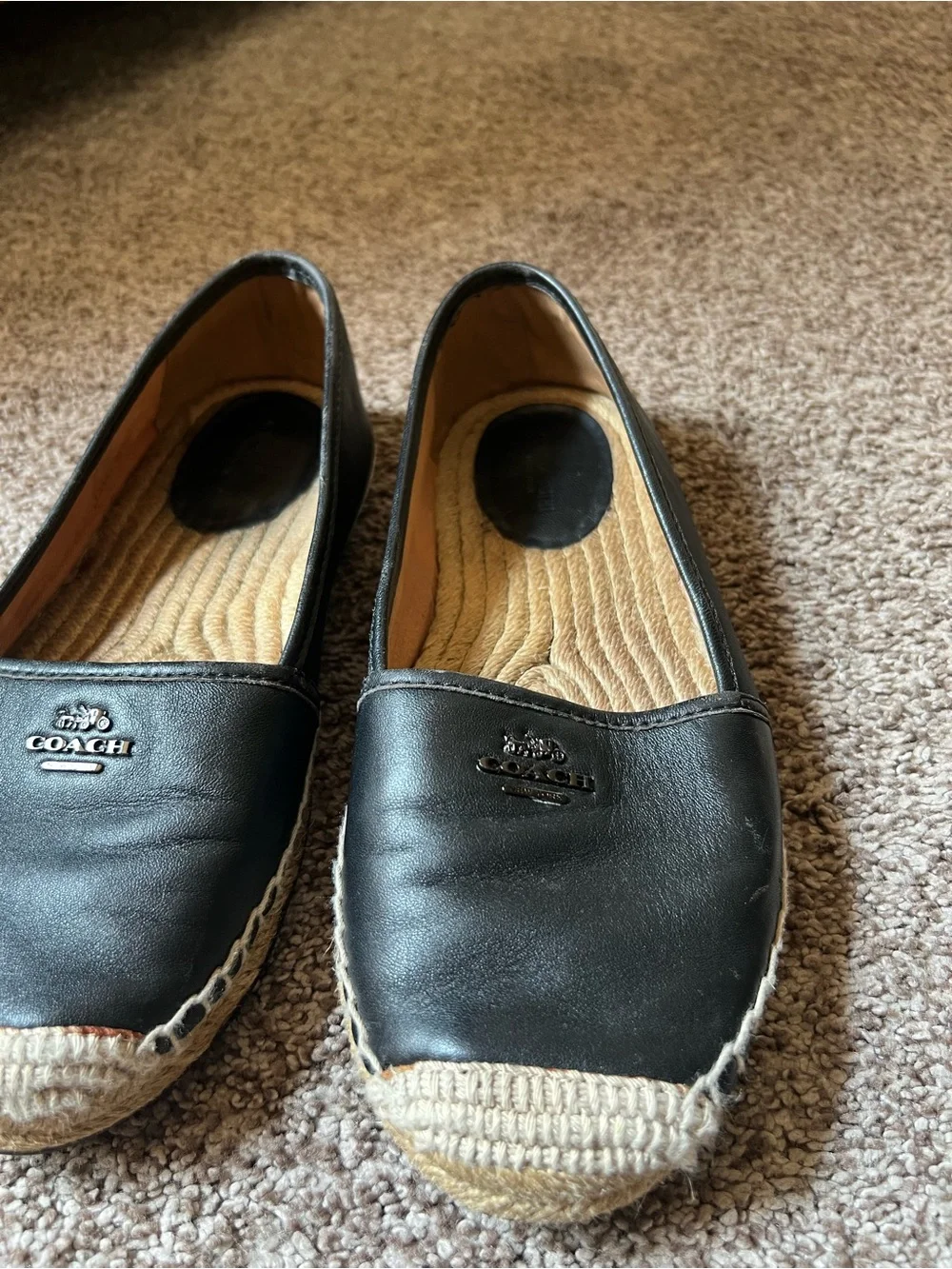 COACH Leather Espadrilles Women's Flats